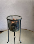 Crystal Ball Stand: Black Wrought-Iron Sphere/Crystal-Ball Stands With Three Curved Legs