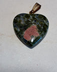 Heart Shaped Unakite Pendant